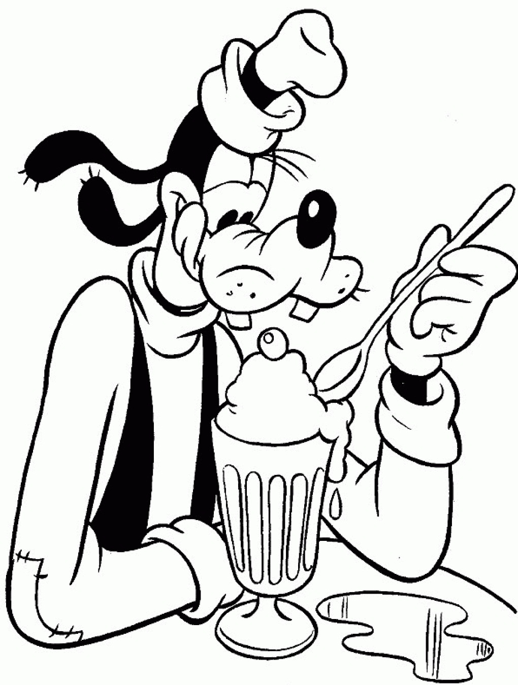 Goofy Head Coloring Pages To Print