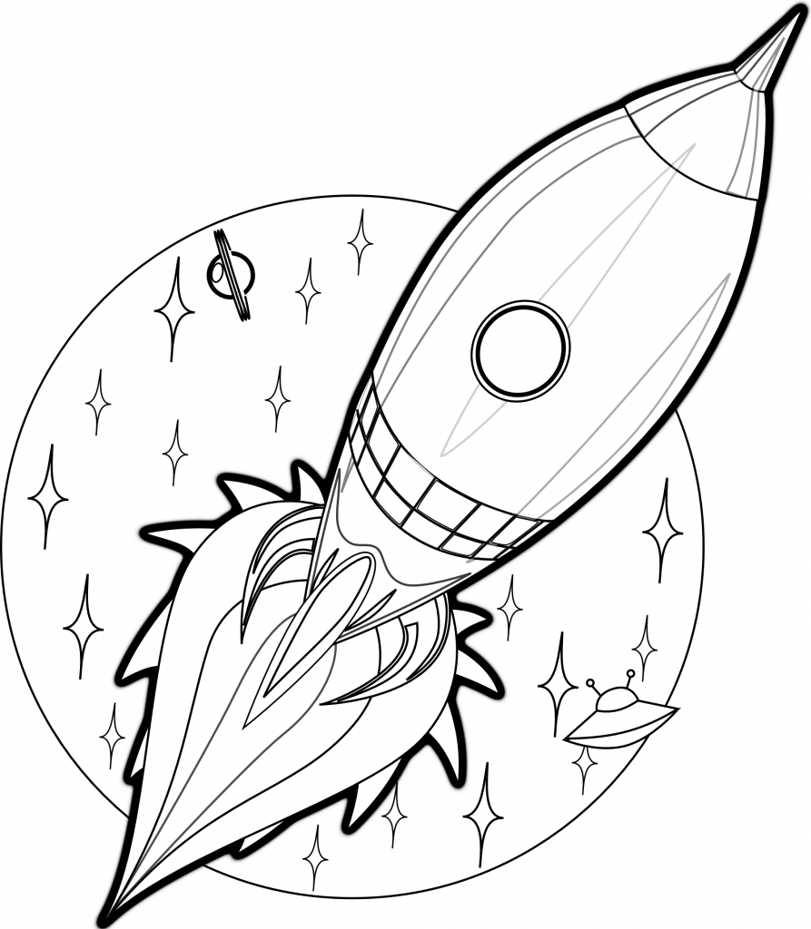 Printable Rocket Ship Coloring Pages