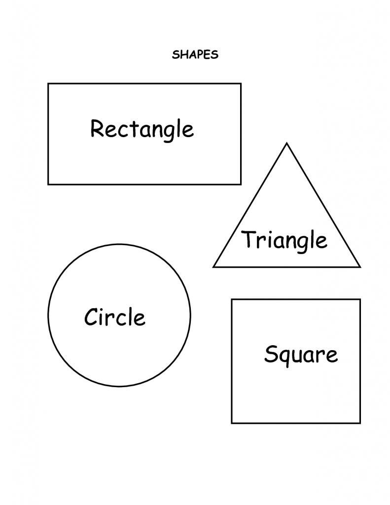Printable Shapes Labeled