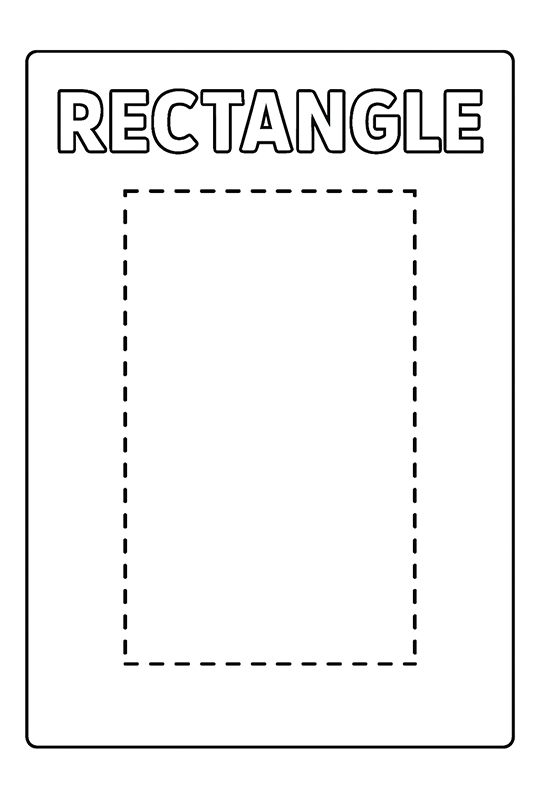 Rectangel Shape Coloring Page