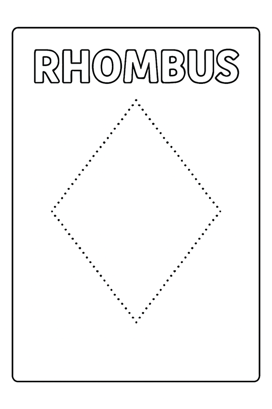 Rhombus Shape Coloring Page