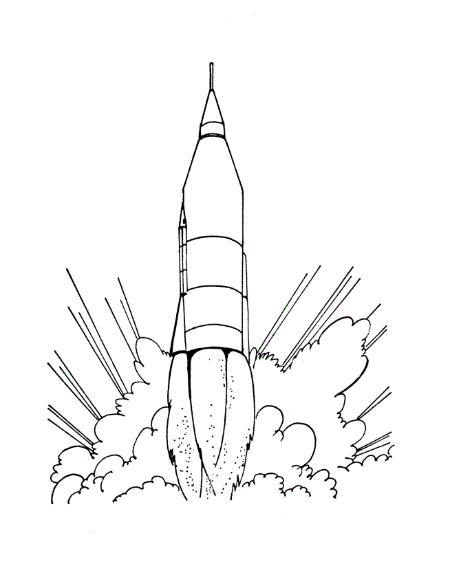 Rocket Ship Coloring Pages For Kids