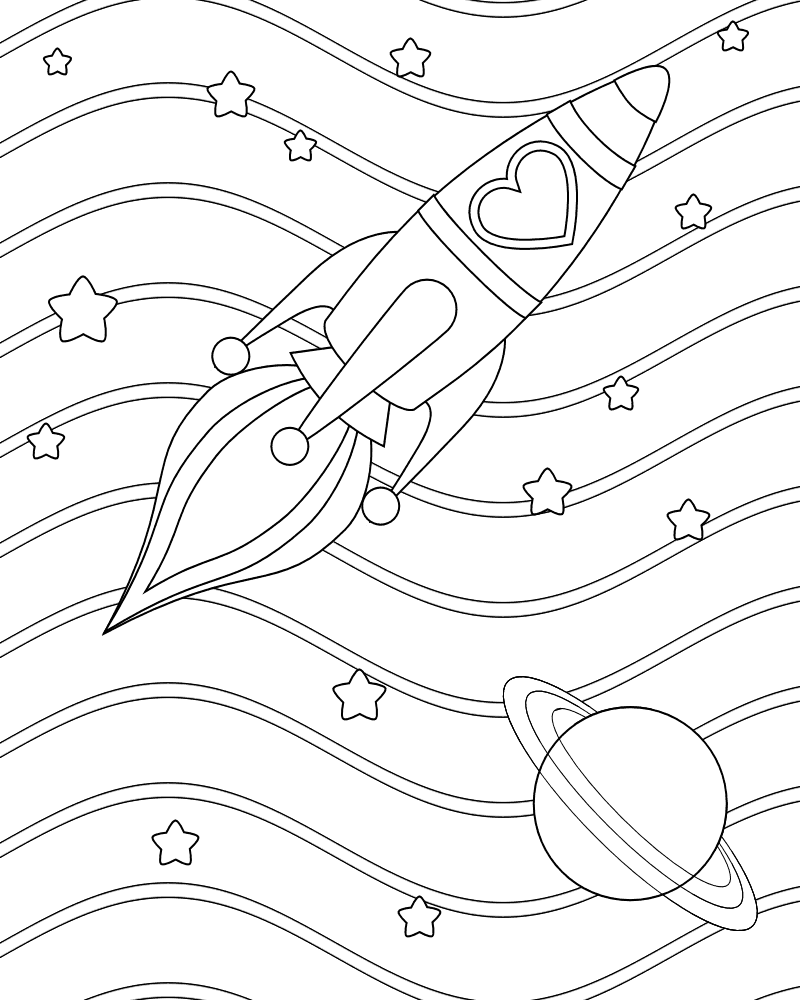 Rocket Ship Coloring Pages Printable