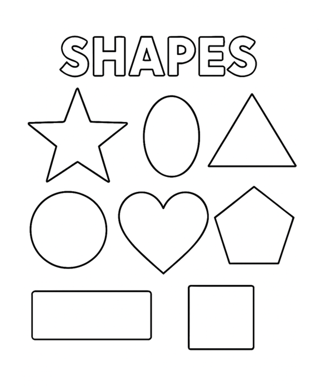 Shapes Coloring Page