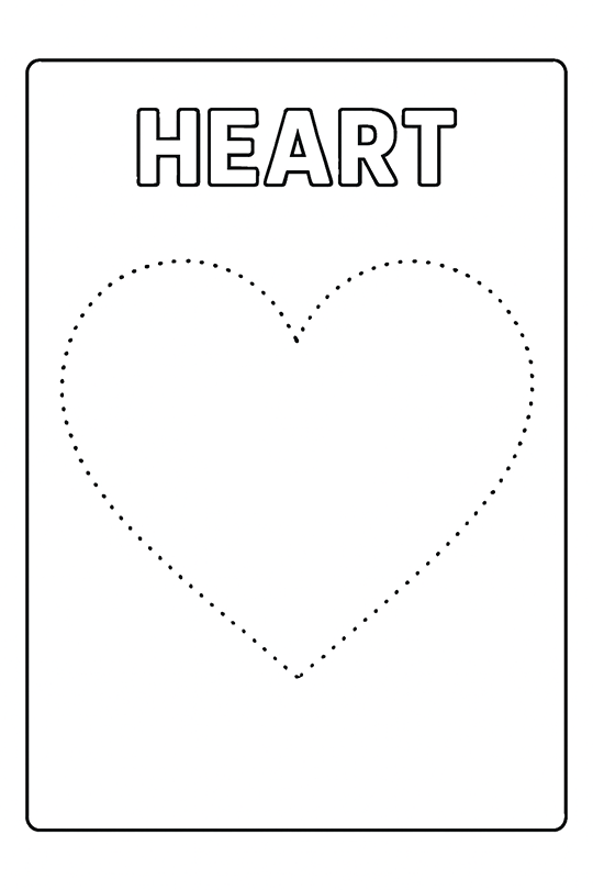 Trace Heart Worksheet