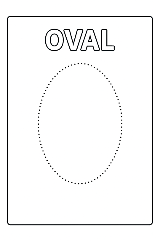 Trace Oval Shape Worksheet
