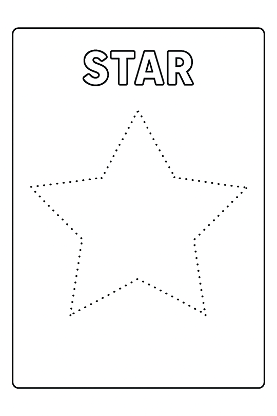 Trace Star Worksheet