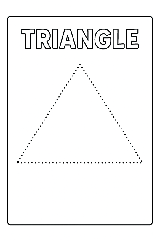 Trace Triangle Shape Worksheet
