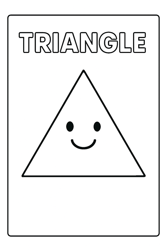 Triangle Shape Coloring Page