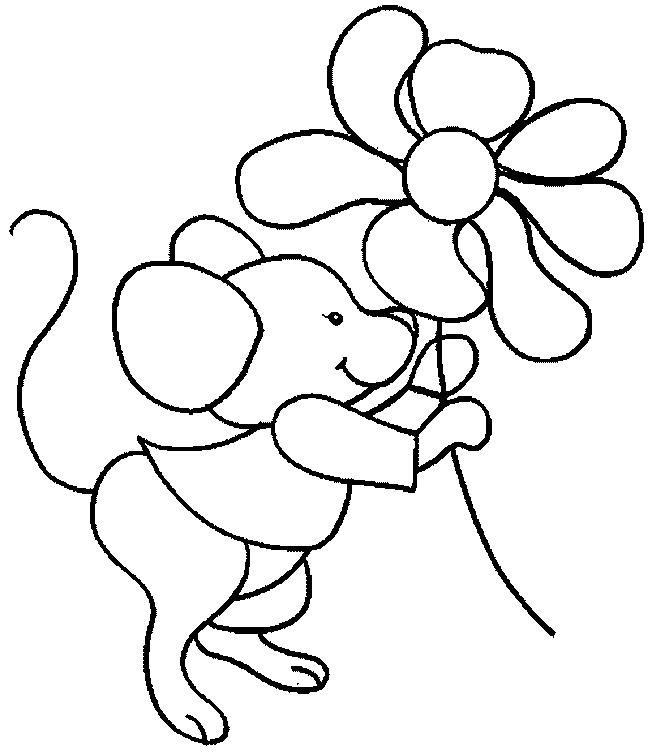 Cartoon Mouse Coloring Page