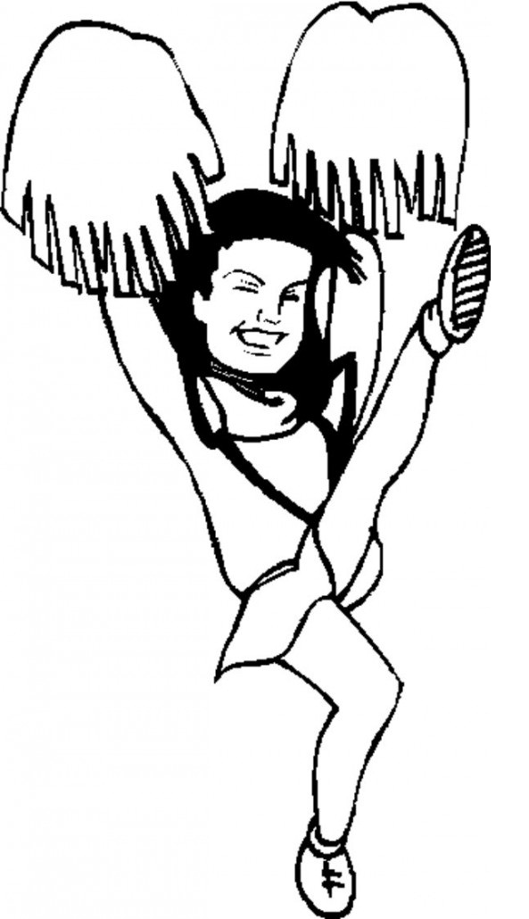 Cheerleader Team Coloring Pages 7