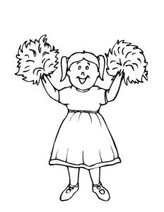 free printable cheerleading coloring pages for kids