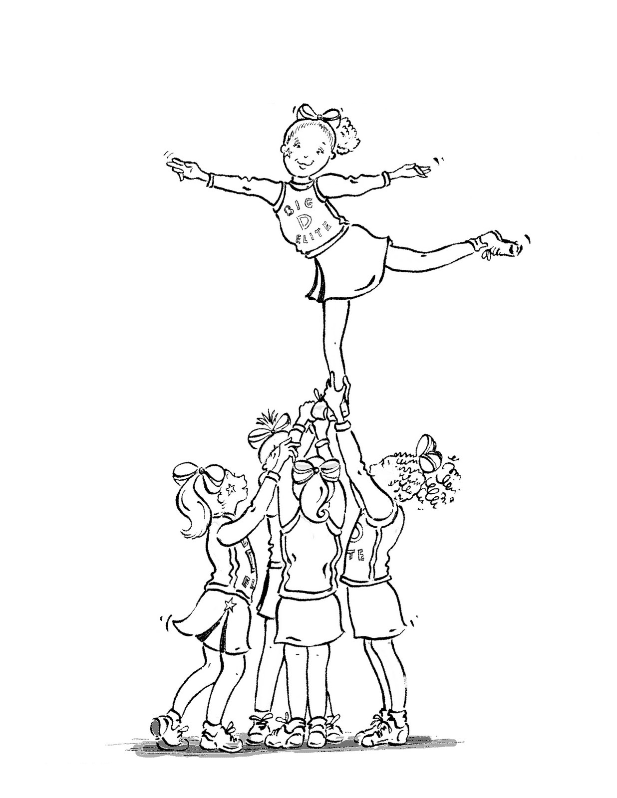 Cheer Coloring Pages 10