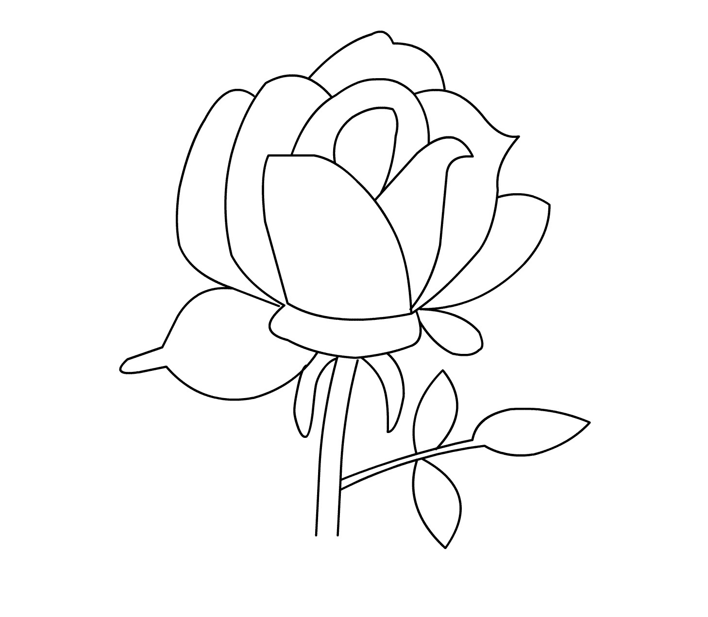 Free Printable Rose Coloring Pages for Kids and Adults