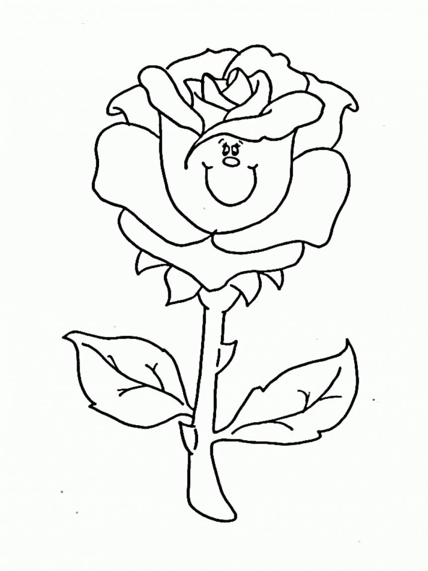 free printable roses coloring pages for kids