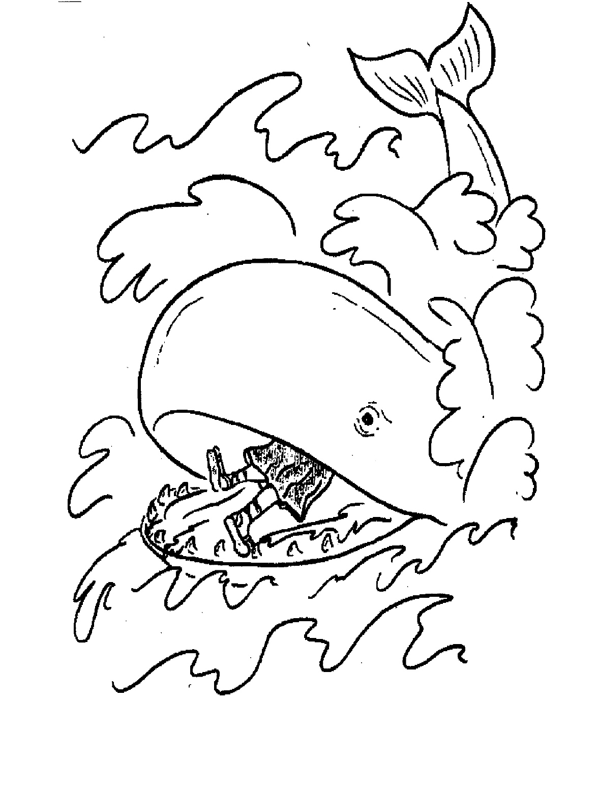 Free Printable Jonah and The Whale Coloring Pages For Kids