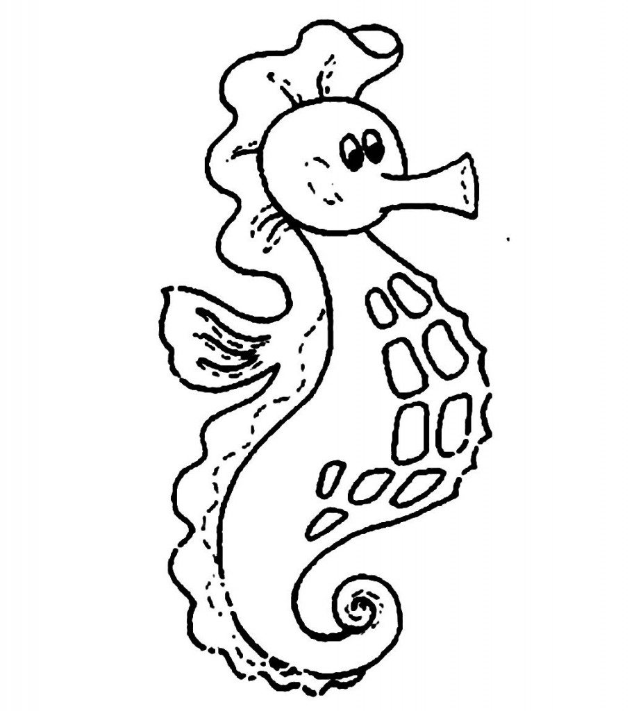 Coloring Pages of Seahorse