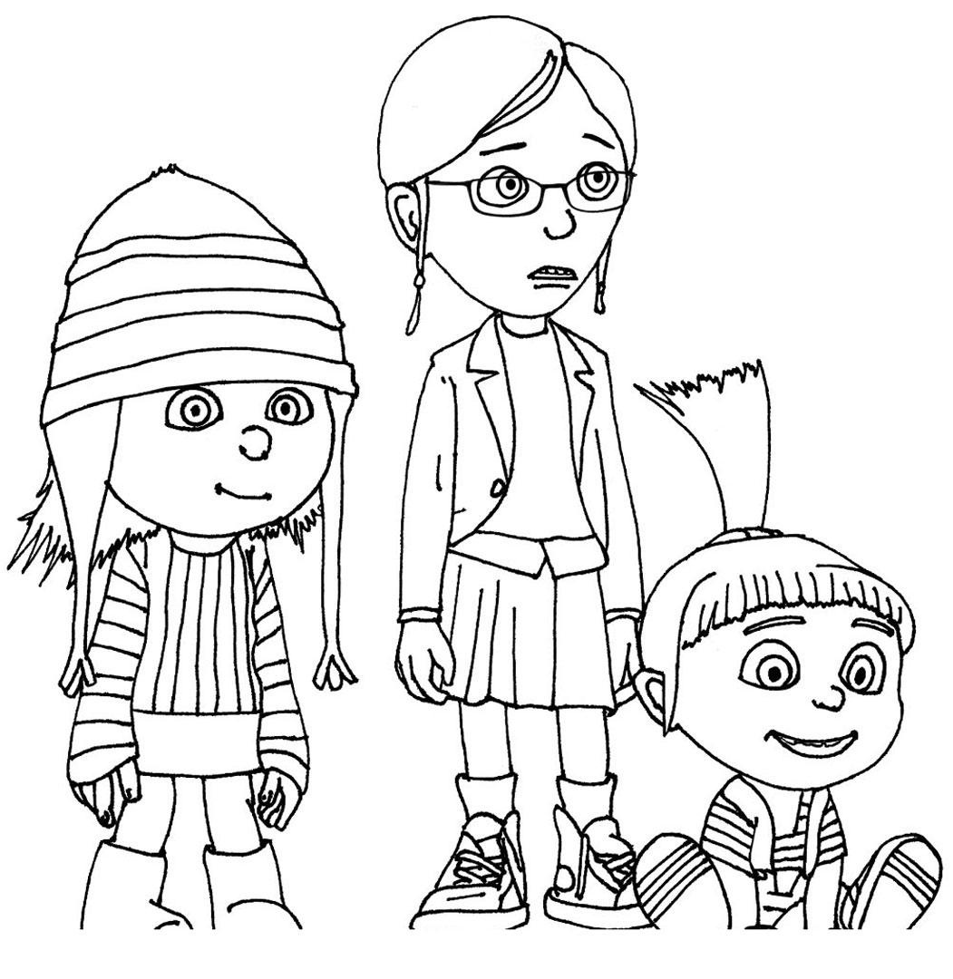 Coloring Pages Despicable Printable Minions Kids Gru Characters ...