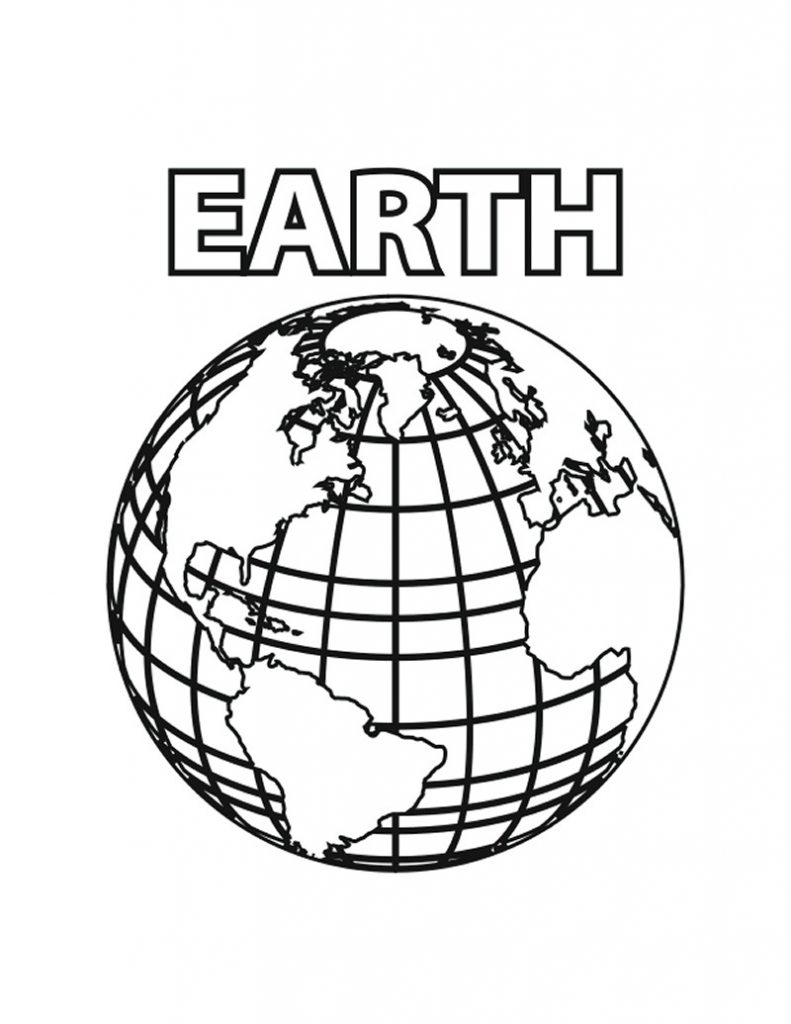 Earth Coloring Page For Kids