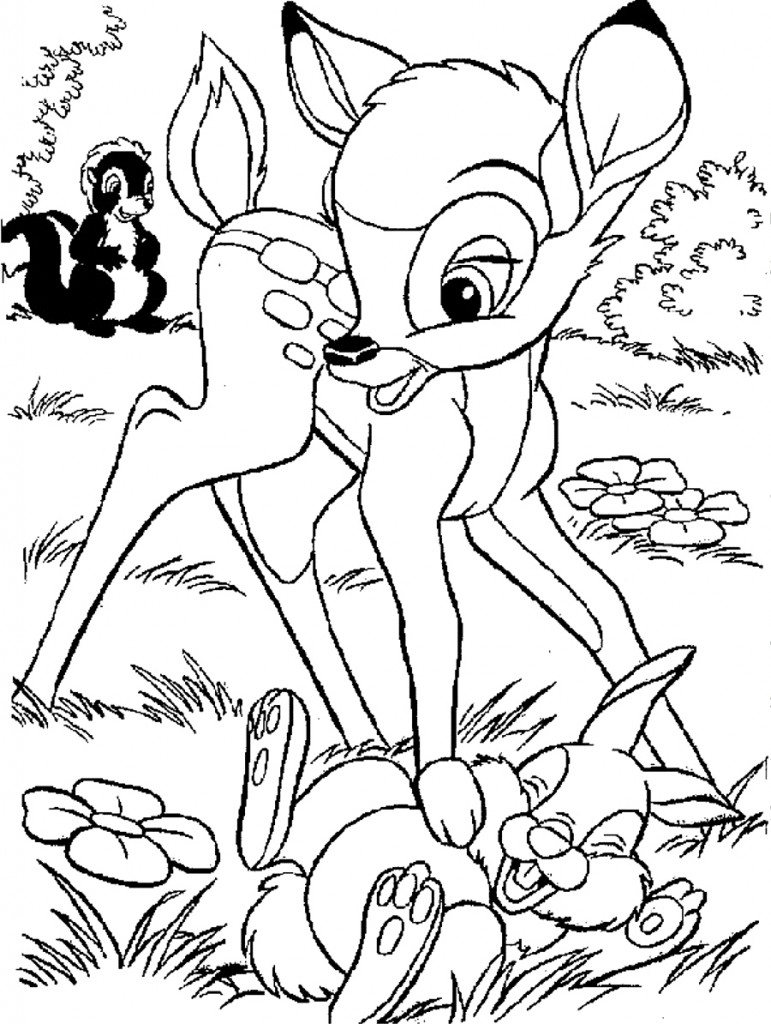 Free Bambi Coloring Pages