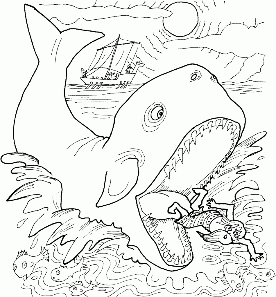 Free Jonah and The Whale Coloring Pages