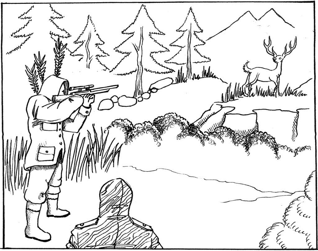 Deer Hunting Coloring Pages For Kids 2