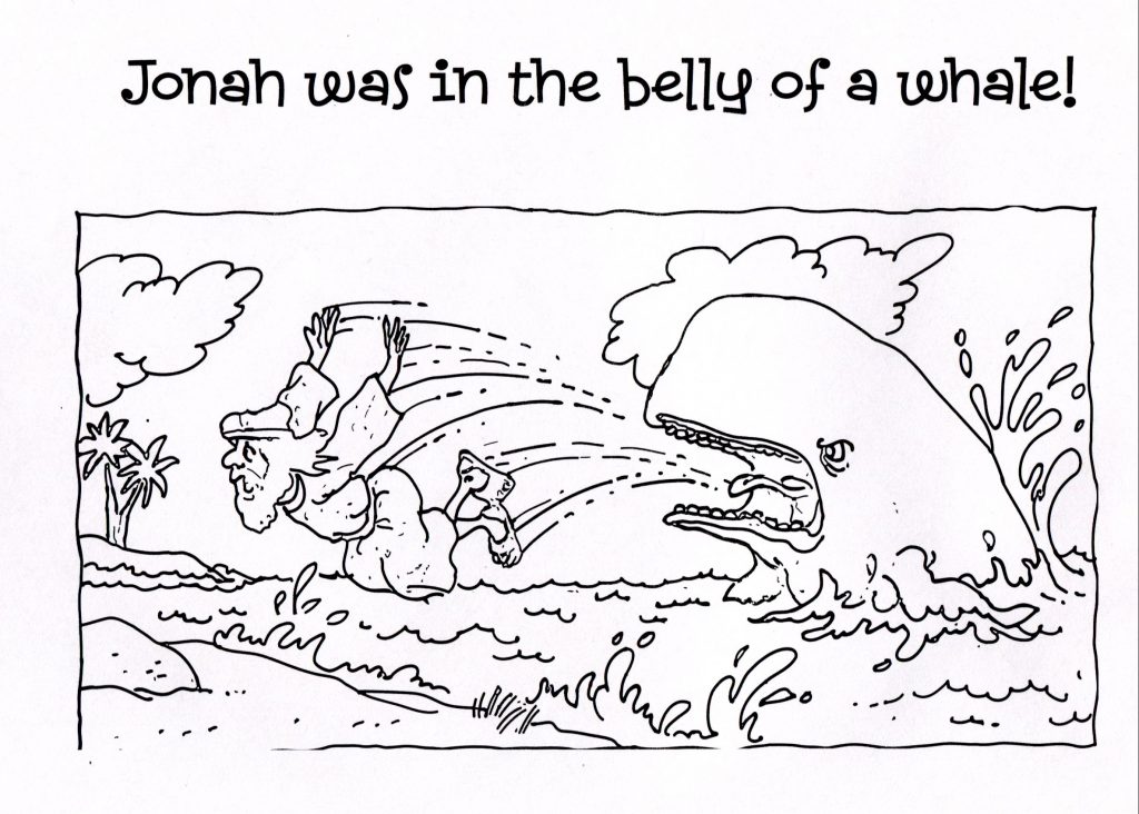 Jonah and The Whale Coloring Page