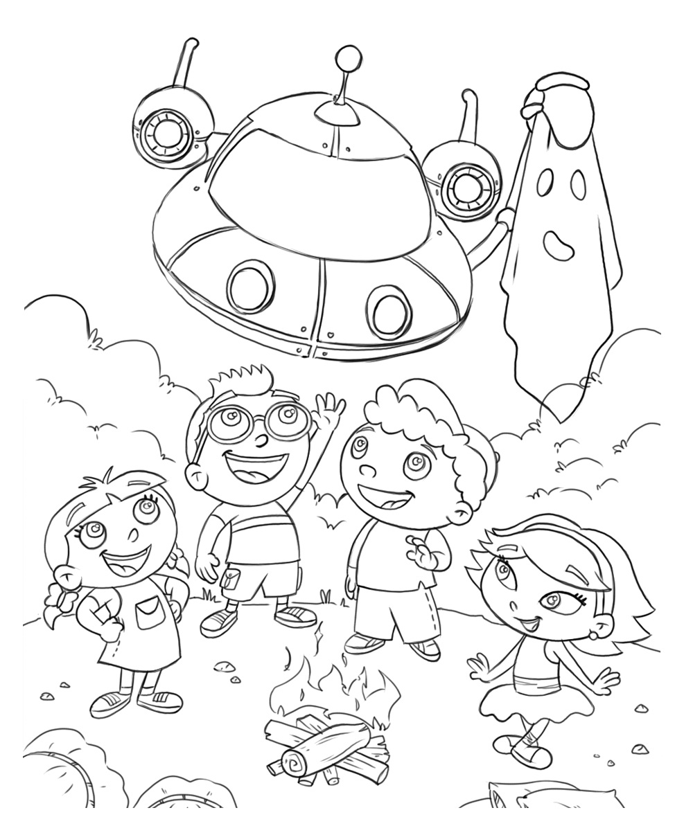 little einstein rocket ship coloring pages