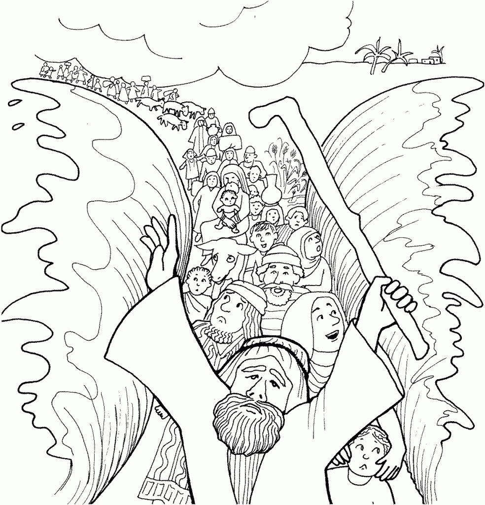 Moses Red Sea Crossing Coloring Pages