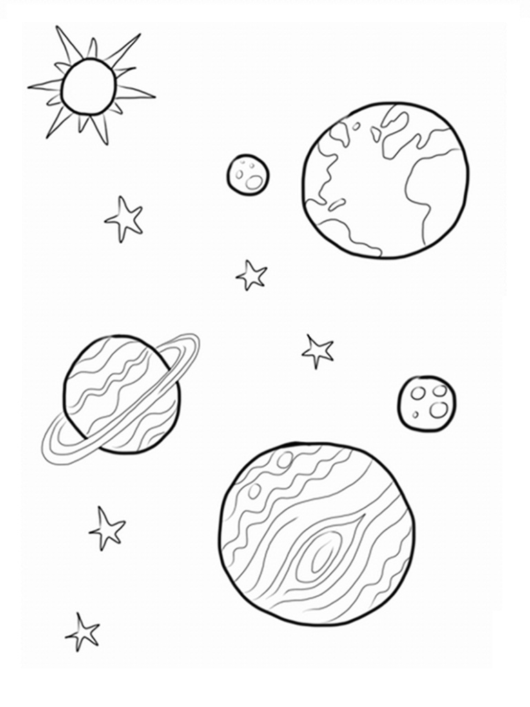 Planet Coloring Pages For Kids