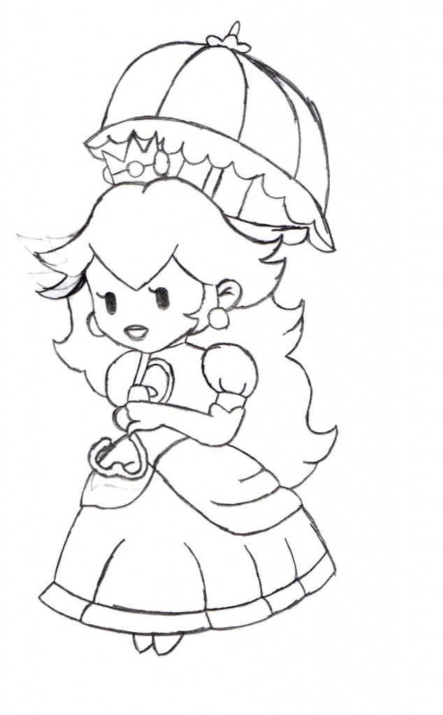 Princess Peach Coloring Pages Printable