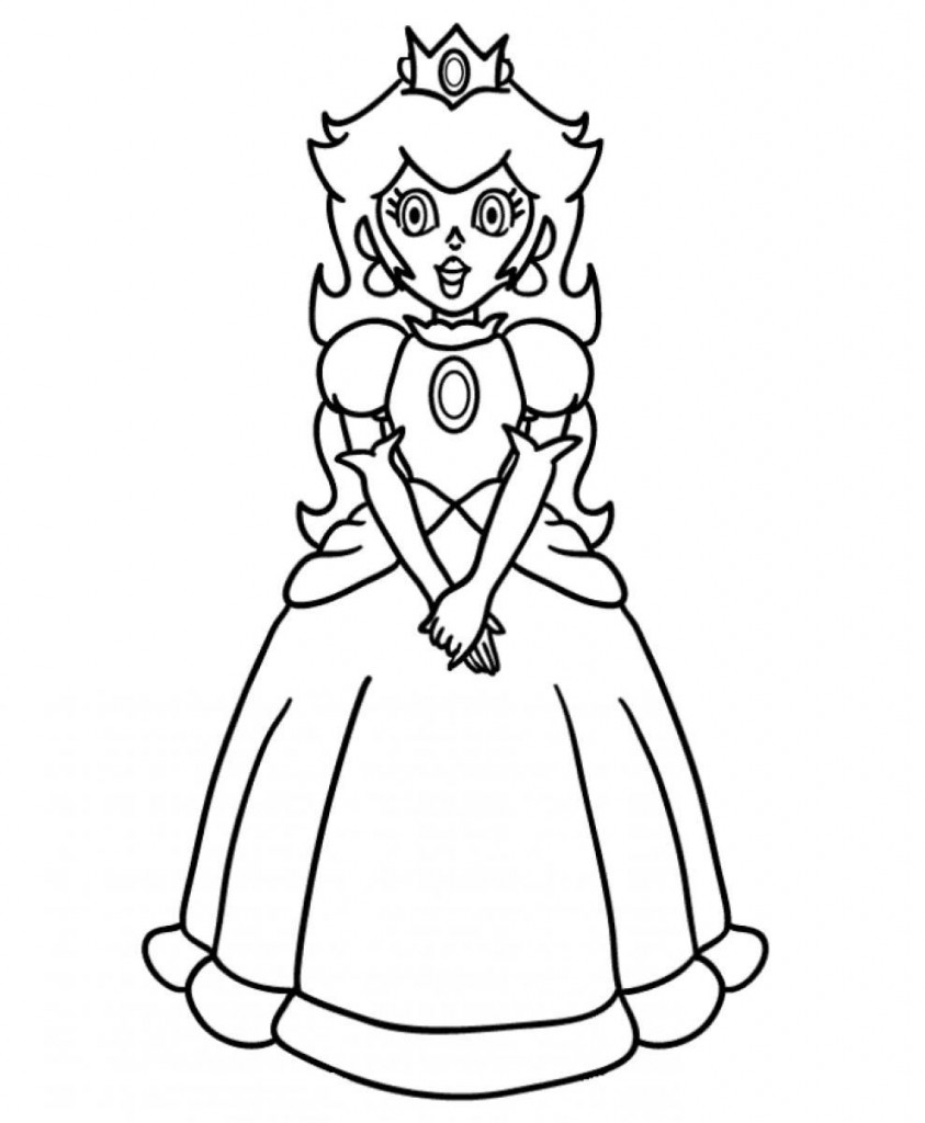 Princess Peach Coloring Pages To Print