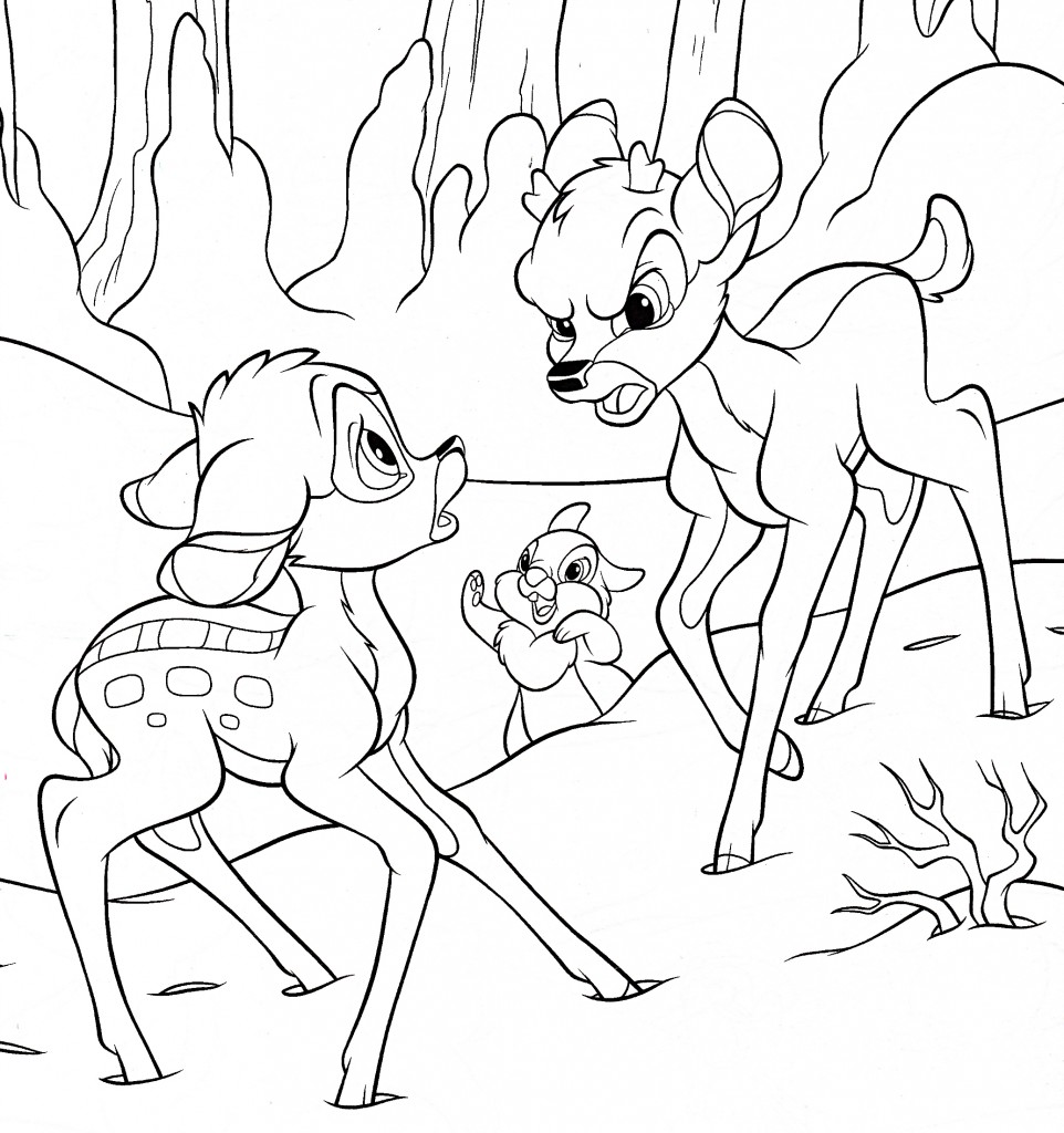 Printable Bambi Coloring Pages