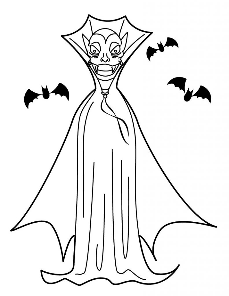 Printable Vampire Coloring Pages