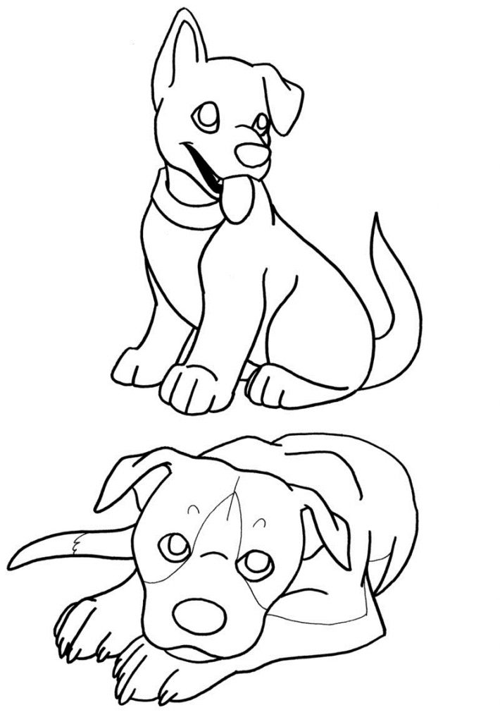 Puppies Coloring Pages For Kids