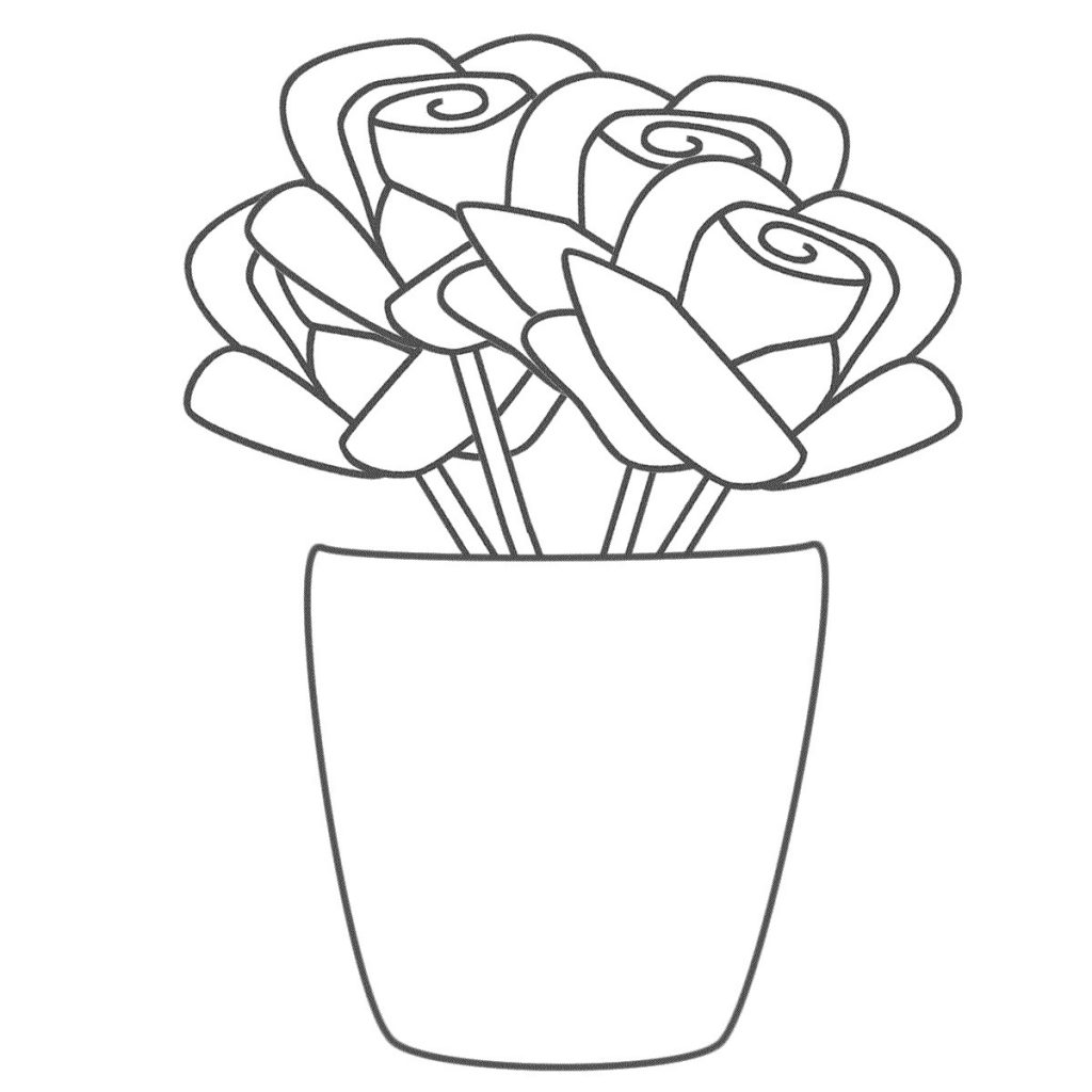 Free Printable Roses Coloring Pages For Kids