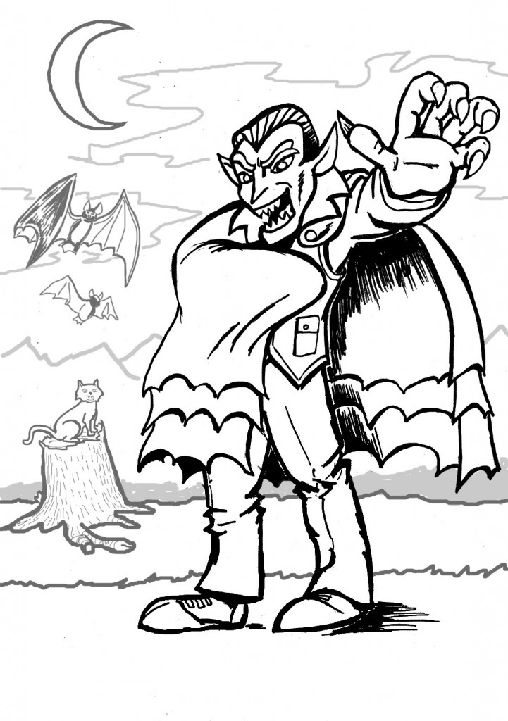 Vampire Coloring Page