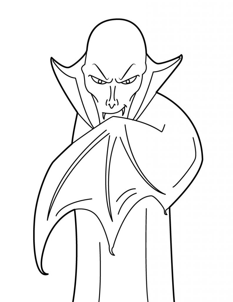 Vampire Coloring Pages For Kids