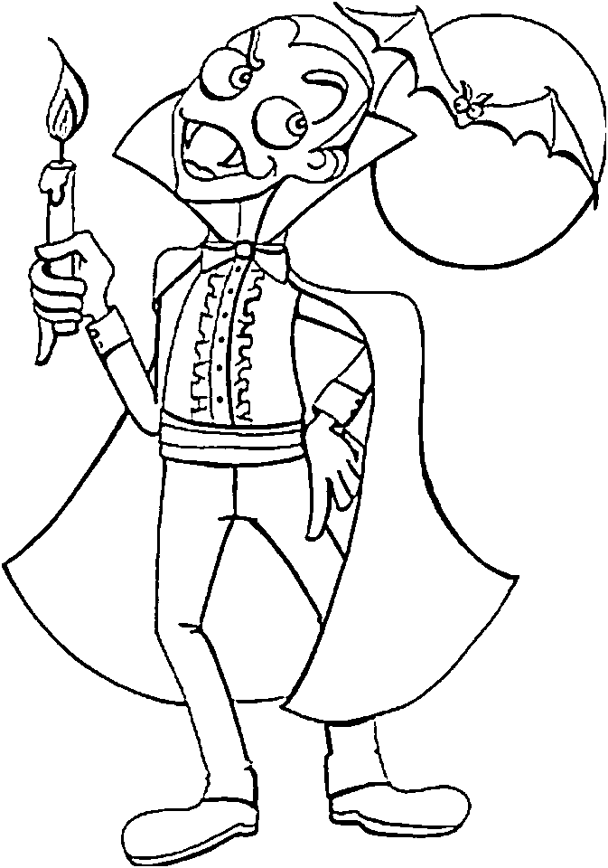 vampire teeth coloring page