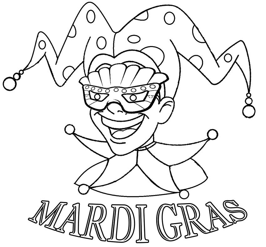 Free Printable Mardi Gras Coloring Pages For Kids
