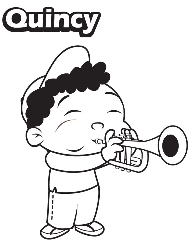 Little Einsteins Coloring Pages - Quincy Paying Trumpet