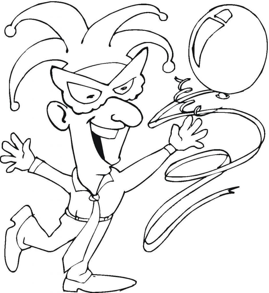 Mardi Gras Celebration Coloring Page