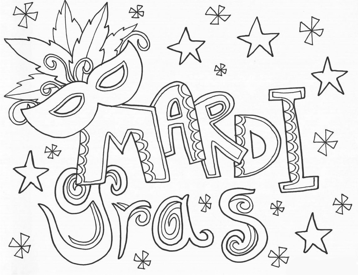 Free Printable Mardi Gras Coloring Pages For Kids