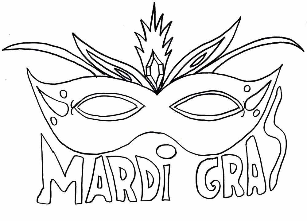 Mardi Gras mask Coloring Pages