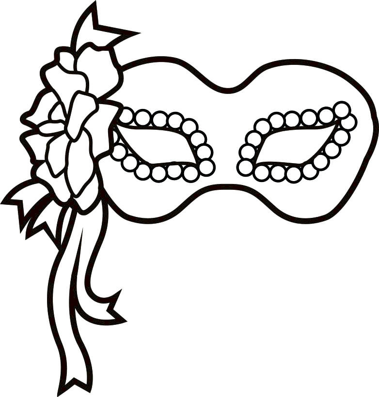 Mask Mardi Gras Coloring Page