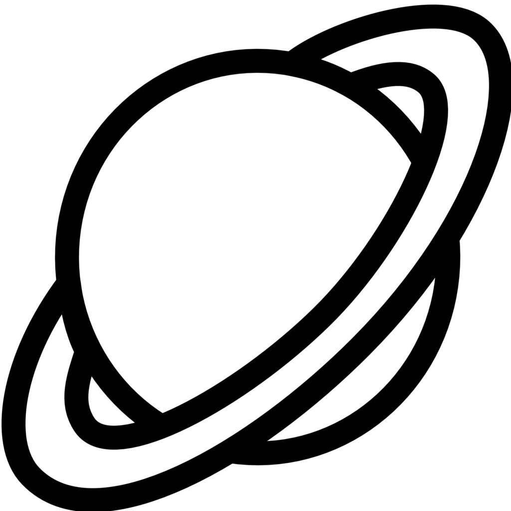 Planet Saturn Coloring Page