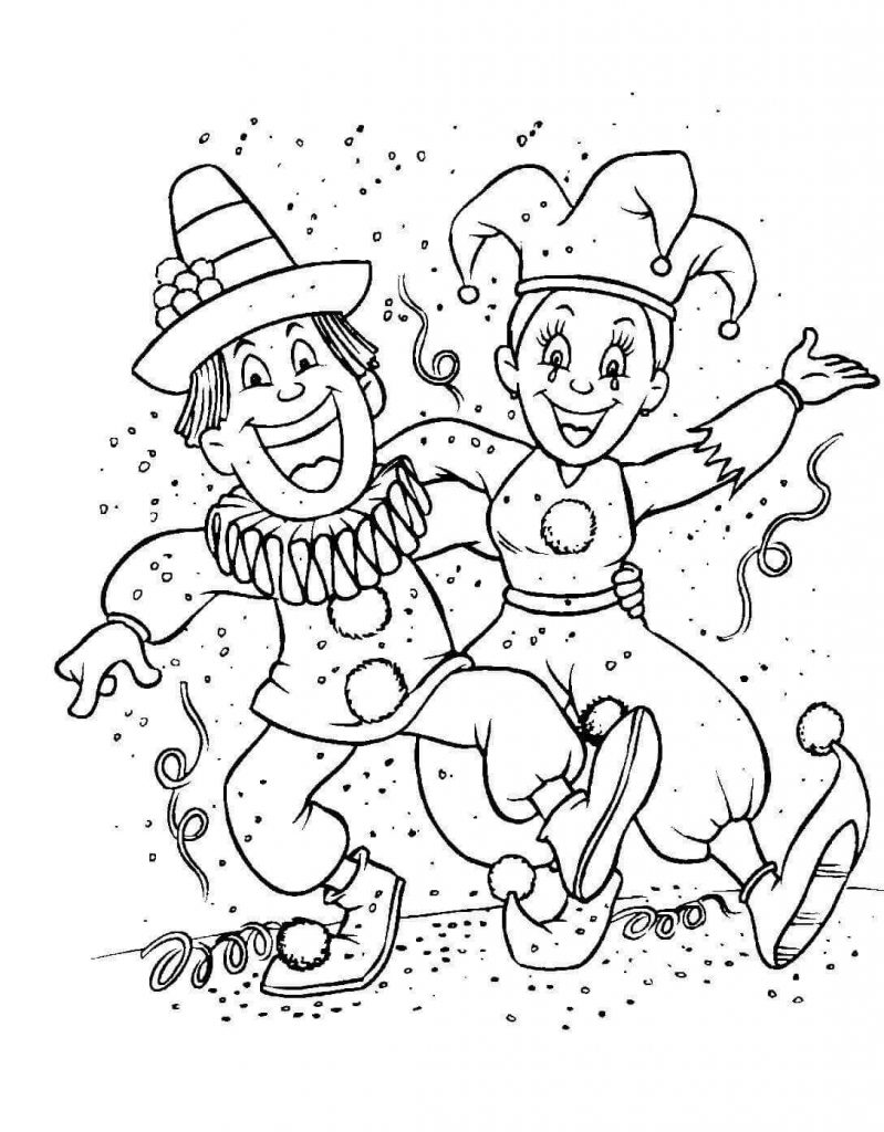Print Mardi Gras Coloring Pages