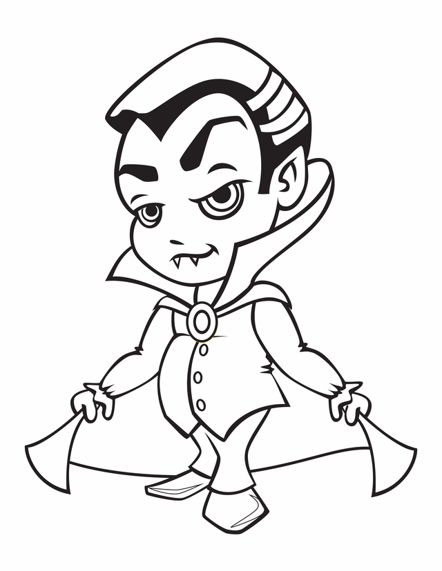 cute vampire coloring pages