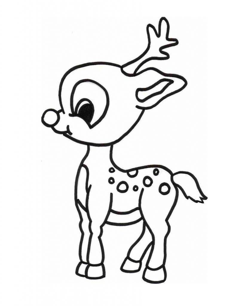 Baby Rudolph Coloring Pages