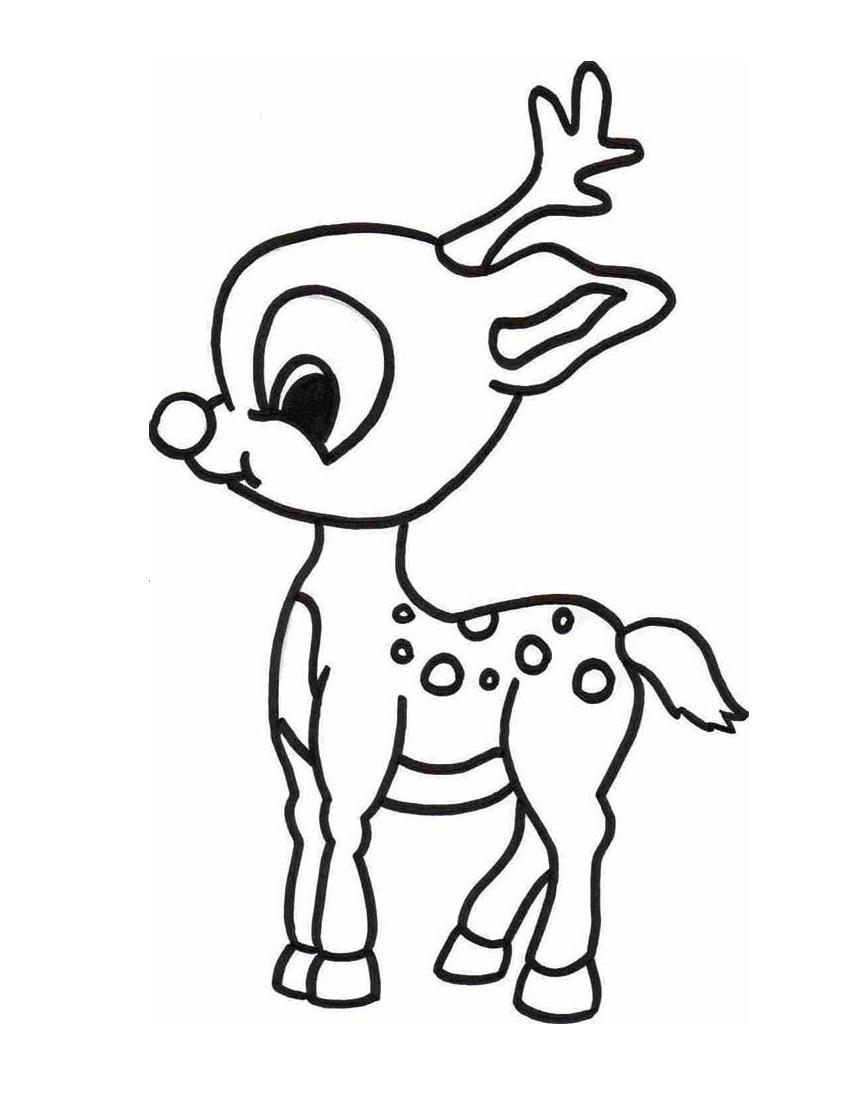 Gambar Rudolph Red Nosed Reindeer Friends Coloring Page Color Luna Baby ...